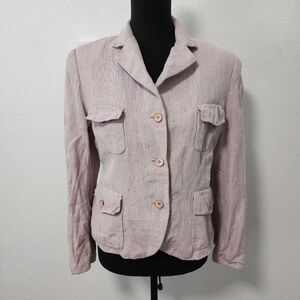 Susanne Von Domberg Country Classics Light Pink Linen Blend Blazer